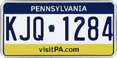 PA license plate KJQ1284