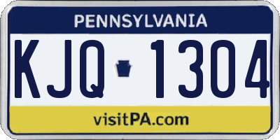 PA license plate KJQ1304