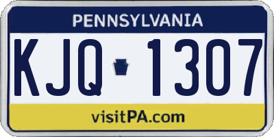 PA license plate KJQ1307
