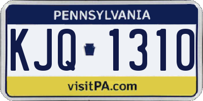 PA license plate KJQ1310
