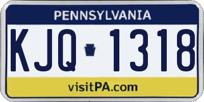PA license plate KJQ1318