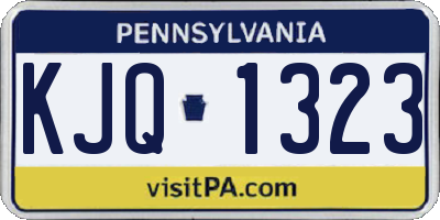 PA license plate KJQ1323