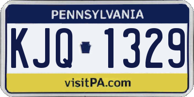 PA license plate KJQ1329