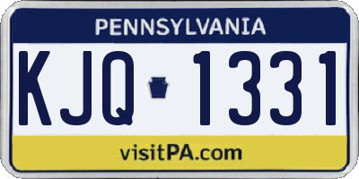 PA license plate KJQ1331