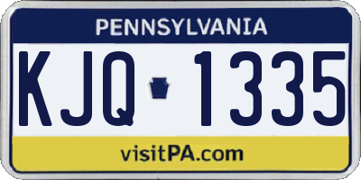 PA license plate KJQ1335