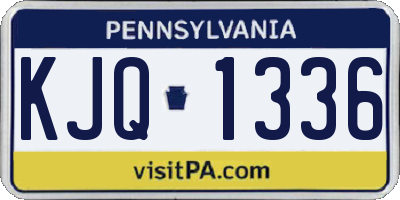 PA license plate KJQ1336