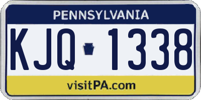 PA license plate KJQ1338