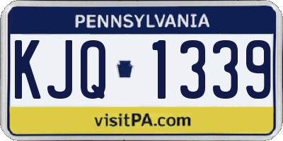 PA license plate KJQ1339