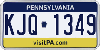 PA license plate KJQ1349