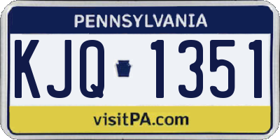 PA license plate KJQ1351