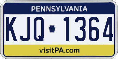 PA license plate KJQ1364