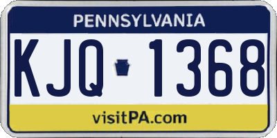 PA license plate KJQ1368