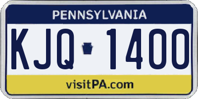 PA license plate KJQ1400