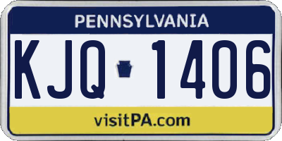 PA license plate KJQ1406
