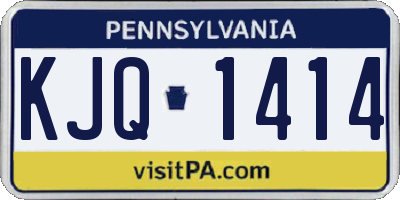 PA license plate KJQ1414