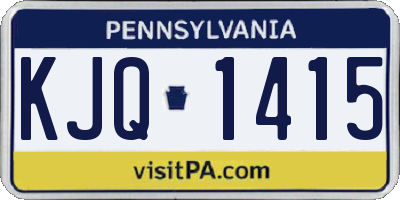 PA license plate KJQ1415