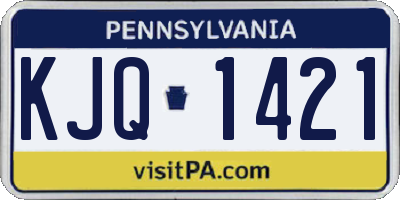 PA license plate KJQ1421
