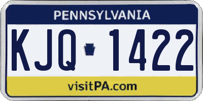 PA license plate KJQ1422