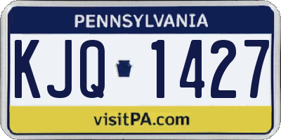 PA license plate KJQ1427