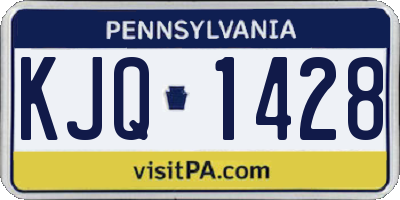 PA license plate KJQ1428