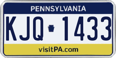 PA license plate KJQ1433