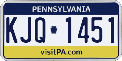 PA license plate KJQ1451