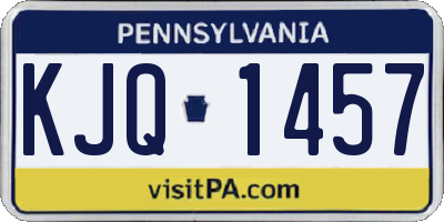 PA license plate KJQ1457