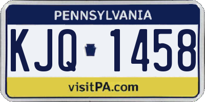 PA license plate KJQ1458