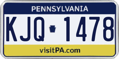 PA license plate KJQ1478