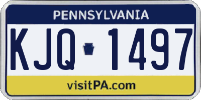 PA license plate KJQ1497
