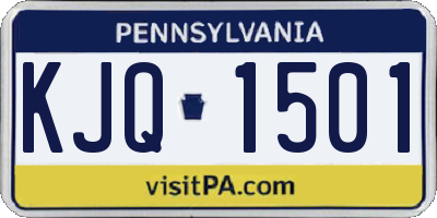 PA license plate KJQ1501