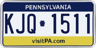 PA license plate KJQ1511