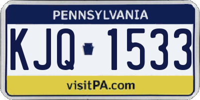PA license plate KJQ1533