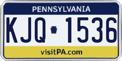 PA license plate KJQ1536
