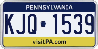 PA license plate KJQ1539