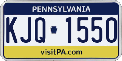 PA license plate KJQ1550