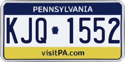 PA license plate KJQ1552