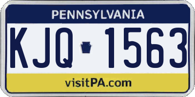 PA license plate KJQ1563