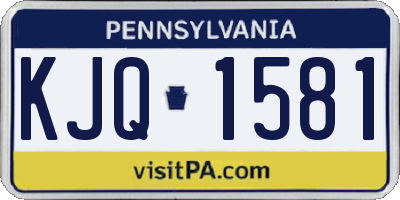 PA license plate KJQ1581