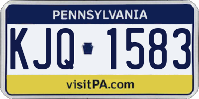 PA license plate KJQ1583