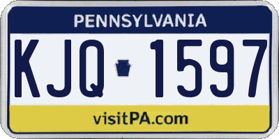 PA license plate KJQ1597