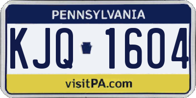 PA license plate KJQ1604