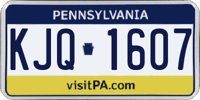 PA license plate KJQ1607