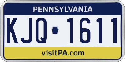 PA license plate KJQ1611