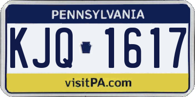 PA license plate KJQ1617