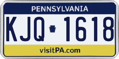 PA license plate KJQ1618