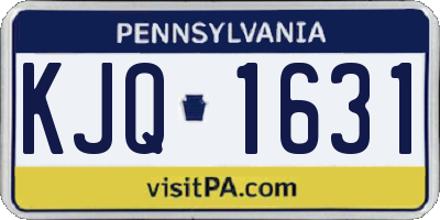 PA license plate KJQ1631