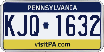 PA license plate KJQ1632