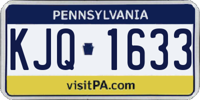 PA license plate KJQ1633