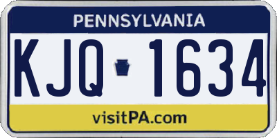 PA license plate KJQ1634